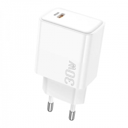 Мережевий зарядний пристрій BOROFONE BA77A Insightful single port PD30W charger White