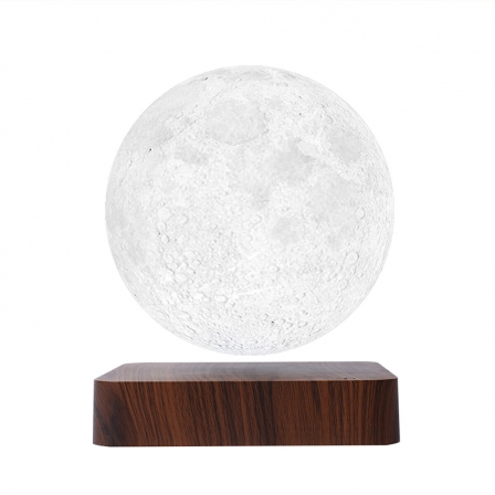 Магнітна левітаційна лампа HCNT Levitating Lamp Moon Dark Wood Grain