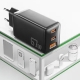 Мережевий зарядний пристрій ESSAGER DIANYUN 67W GaN travel charger 2C+A black
