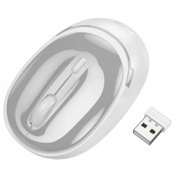 Маніпулятор миша бездротова HOCO GM34 Nuevo dual-mode business wireless mouse Gray White