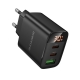 Мережевий зарядний пристрій BOROFONE BA98A Ilustre PD30W (2C1A) charger with digital display (EU) Black