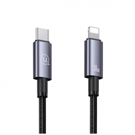 Кабель Usams US-SJ679 Type-C To Lightning 30W Aluminum Alloy Fast Charging & Data Cable -Sufeng Series tarnish 0.25m