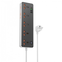 Мережевий подовжувач HOCO AC14A Rico 5-position socket(PD30W/1C3A) Black