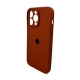 Чохол для смартфона Silicone Full Case AA Camera Protect for Apple iPhone 15 Pro Max 42,Saddle Brown