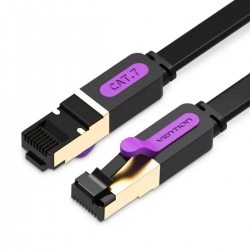 Мережевий кабель Vention Flat Cat.7 Patch Cable 1M Black (ICABF)