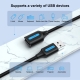 Кабель Vention USB 2.0 A Male to A Female Extension Cable 1M black PVC Type (CBIBF)