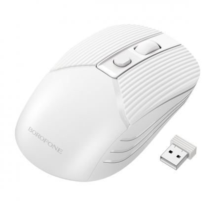 Маніпулятор миша BOROFONE BG5 Business wireless mouse White