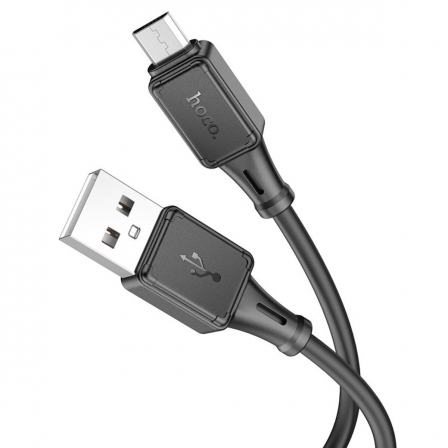 Кабель HOCO X101 Assistant silicone charging data cable Micro Black