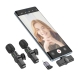 Бездротова мікрофонна система BOROFONE BFK12 Trophy lavalier wireless digital microphone(iP/Type-C) Black