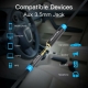 Аудіокабель Vention Cotton Braided 3.5mm Audio Extension Cable 5M Black Metal Type (VAB-B06-B500-M)