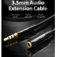 Аудіокабель Vention Cotton Braided 3.5mm Audio Extension Cable 5M Black Metal Type (VAB-B06-B500-M)