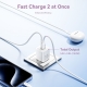 Мережевий зарядний пристрій Vention 2-Port USB (C + A) GaN Charger (30W/30W) EU-Plug Black