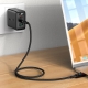 Кабель ACEFAST C7-03 Type-C to Type-C 5A, 100W, 1.2m, nylon, zinc connectors, LED, Black