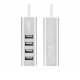 USB-хаб HOCO HB1 4USB Line machine Silver