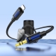 Аудіокабель BOROFONE BL20 True sound silicone digital audio conversion cable iP Black