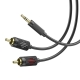 Аудiокабель HOCO UPA28 3.5 double lotus RCA audio cable Black
