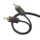 Аудiокабель HOCO UPA28 3.5 double lotus RCA audio cable Black