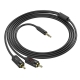 Аудiокабель HOCO UPA28 3.5 double lotus RCA audio cable Black