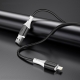 Кабель BOROFONE BX79 USB to iP 2.4A, 1m, silicone, silicone connectors, Black