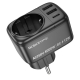 Мережевий фільтр BOROFONE BAC14 Wide 1-socket wall outlet (1C2A) (EU/GER) Black