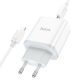 Мережевий зарядний пристрій HOCO C104A Stage single port PD20W charger set (C to iP)(EU) White