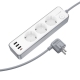 Мережевий подовжувач BOROFONE BAC9 Power 3-position socket(PD20W/1C3A)(EU/GER)(L3M) White