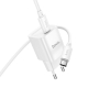 Мережевий зарядний пристрій HOCO C146A Charm single port PD20W charger set (C to C) (EU) White