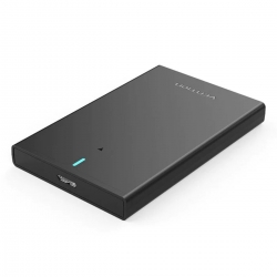 Зовнішня кишеня для накопичувача Vention 2.5 Inch SATA Hard Drive Enclosure (USB 3.0 Micro-B) Black (KPAB0)