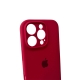 Чохол для смартфона Silicone Full Case AA Camera Protect for Apple iPhone 16 Pro Max 21,Rose Red