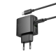 Мережевий зарядний пристрій HOCO CS63A Bright PD65W(1A1C) charger set (C to C)(EU) Black