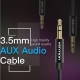 Аудіокабель Vention Fabric Braided 3.5mm Male to Male Audio Cable 2M Black Metal Type (BAGBH)