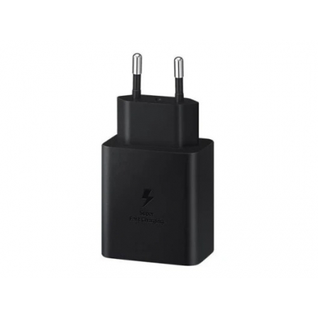 Мережевий зарядний пристрій Samsung 45W PD Compact Power Adapter with Type-C cable Black (EP-T4510XBE)