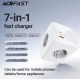 Зарядний пристрій Acefast 7-in-1 Socket 4AC+2C+1U 30W Gan PD