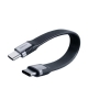 Кабель HAGiBiS USD4 USB-C to Type-C USB4.0 Data Cable 40Gbps Video 8K 60Hz PD240W 13см Black