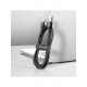 Кабель Baseus Cafule USB to Type-C 100 см grey/black 3A, (CATKLF-EG1)