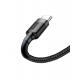 Кабель Baseus Cafule USB to Type-C 100 см grey/black 3A, (CATKLF-EG1)