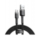 Кабель Baseus Cafule USB to Type-C 100 см grey/black 3A, (CATKLF-EG1)