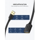 Кабель USB-A UGREEN US129 USB 3.0 AM/AF Extension Cable 1m Black (10368)