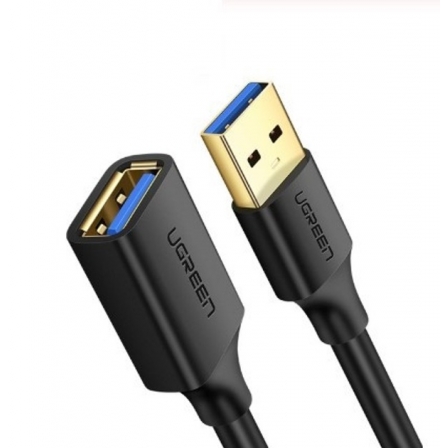 Кабель USB-A UGREEN US129 USB 3.0 AM/AF Extension Cable 1m Black (10368)