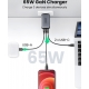 Мережевий зарядний пристрій UGREEN CD244 GaN X 65W QC4.0 PD3.0 Black (10335)