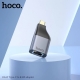 Перехідник HOCO UA35 Type-C to RJ45 adapter Metal Gray