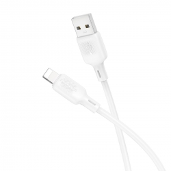 Кабель BOROFONE BX113 Lenny silicone charging data cable iP(L1M) White