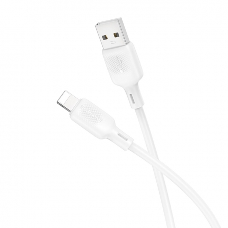 Кабель BOROFONE BX113 Lenny silicone charging data cable iP(L1M) White