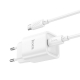 Мережевий зарядний пристрій HOCO C148A Charm single port PD30W charger set (C to C) (EU) White