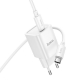 Мережевий зарядний пристрій HOCO C148A Charm single port PD30W charger set (C to C) (EU) White