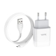 Мережевий зарядний пристрій HOCO C73A Glorious dual port charger set(Micro) 12W White