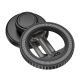 Автотримач для телефона HOCO H77 View folding magnetic ring car holder (center console) Black Metal Gray