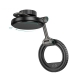 Автотримач для телефона HOCO H77 View folding magnetic ring car holder (center console) Black Metal Gray