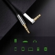 Аудіокабель UGREEN AV119 3.5mm Male to 3.5mm Male Straight to angle flat Cable 1m (Black)(UGR-10597)