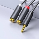 Аудіокабель UGREEN AV109 3.5mm Male to 2RCA Female Cable 25cm (Gray)(UGR-10547)